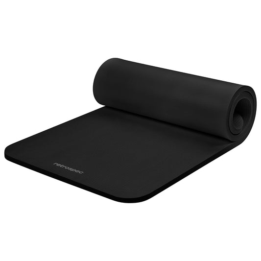 Premium Thick Non-Slip Yoga Mat - Cushioned NBR Exercise Mat with Carry Strap for Home Workouts, Pilates, Stretching & Fitness Training