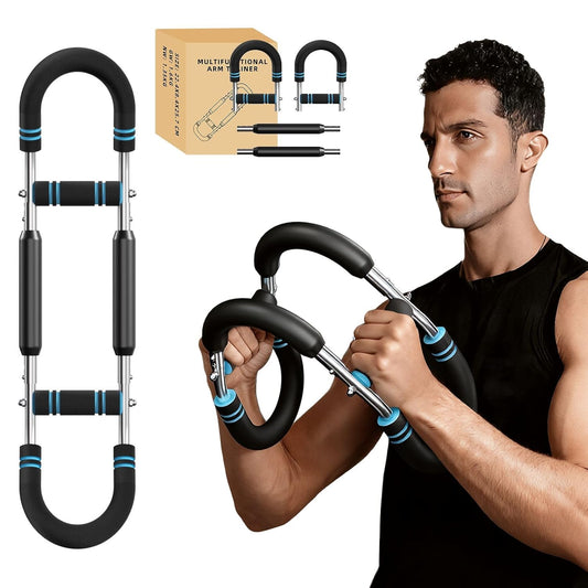 Adjustable Twister Arm Trainer - Portable Chest, Arm, Shoulder & Forearm Workout Bar with 40-140 lbs Resistance